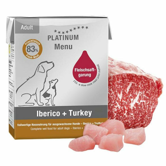 PLATINUM Adult Menu Iberico & Turkey svinjetina i puretina hrana za pse 375 g