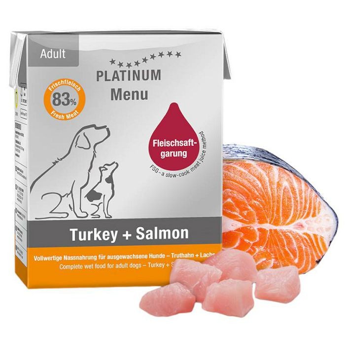 PLATINUM Adult Menu Turkey & Salmon puretina i losos hrana za pse 185 g