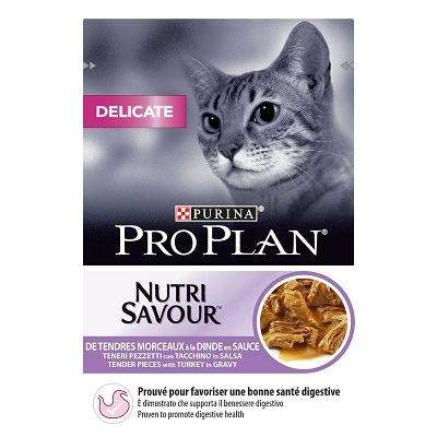 Pro Plan Nutri Savour Delicate, hrana za mačke sa puretinom u umaku 85 g
