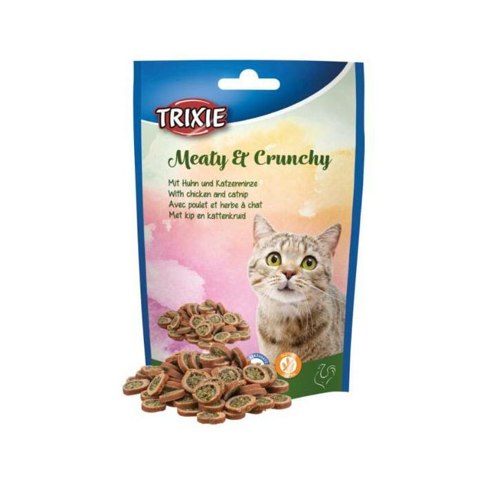 Trixie Meaty & Crunchy piletina i macina trava poslastica za mačke 50g