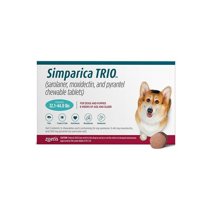 Zoetis Simparica Trio za pse težine 10-20kg / 1 tableta
