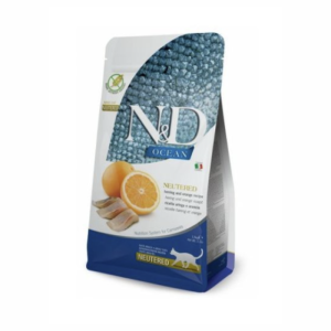 N&D Adult Neutered Ocean / haringa i narandža hrana za sterilisane mačke 1,5 kg