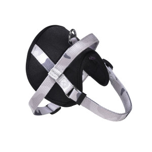 Croci Bobby kamuflažni prsnik za pse 16mm x 37-53cm S siva
