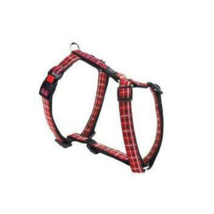 Karlie prsnik 25-40x10mm za pse crveni karirani XS