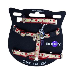 Croci prsnik sa povodcem za mačke XS crveni