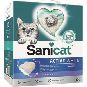 Sanicat Clumping Active White bijeli pijesak za mačke 10 lit