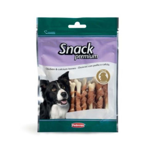 Padovan Snack premium Chicken & Calcium Bones pileće kalcijum kosti poslastica za pse 100g