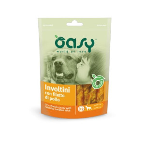 OASY Involtini Dry Chicken - pileći štapići poslastica za pse 100g