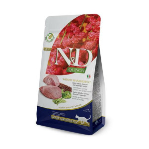 N&D Adult Quinoa Weight Management / janjetina, kvinoa, brokula i šparoge hrana za mačke 300 g