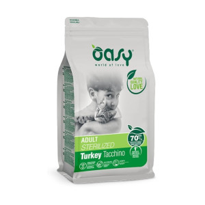 OASY Adult Sterilized Turkey - puretina suha hrana za sterilisane mačke 1,5kg