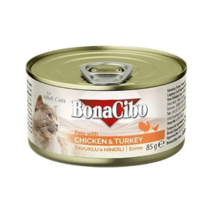BonaCibo Adult Pate Chicken & Turkey - piletina i puretina pašteta za mačke 85g