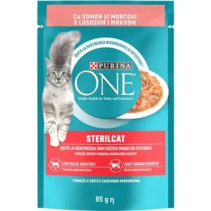 PURINA ONE® STERILCAT sa lososom i mrkvom, mini fileti u umaku hrana za mačke 85g