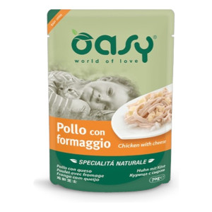OASY Natural Adult Chicken & Cheese - piletina i sir hrana za mačke 70g