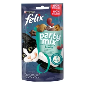 FELIX® PARTY MIX Ocean - losos, oslić i pastrmka poslastice za mačke 60g