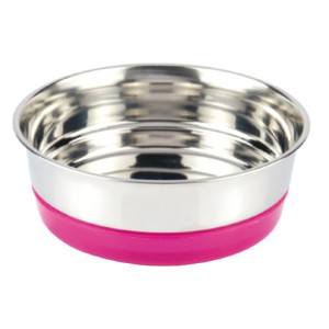 Croci metalna posuda za pse i mačke fuksia 200ml