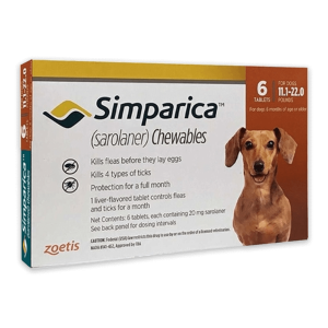 Zoetis Simparica 20mg zaštita za pse težine 5-10kg / 1 tableta