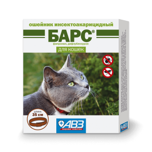 BARS® insekticidna ogrlica za zaštitu od nametnika za mačke / 35cm