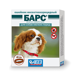 BARS® insekticidna ogrlica za zaštitu od nametnika za male rase pasa / 35cm