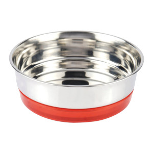 Croci metalna posuda za pse i mačke crvena 470ml