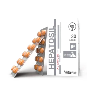 VetaPro Hepatosil Advanced dodatak prehrani za pse i mačke za potporu jetri 30 tableta