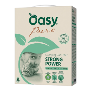 OASY Pure Strong Power - zgrudnjavajući pijesak sa blagim mirisom za mačke 10 lit