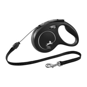 Flexi Classic povodac za pse 5m / S cord - crni