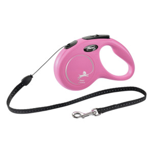 Flexi Classic povodac za pse 5m / S cord - pink