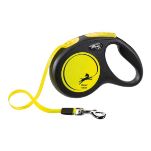 Flexi Neon povodac za pse 5m / S tape - žuti
