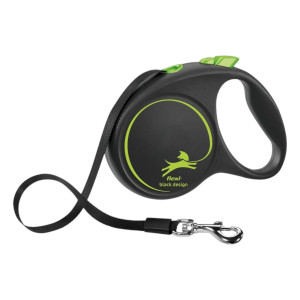 Flexi Black Design povodac za pse 5m / S tape - zeleni