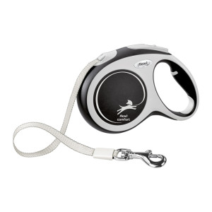 Flexi Comfort povodac za pse 5m / L tape - crni