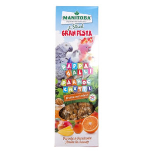 Manitoba Gran Festa Pappagalli Parrocchetti mix poslastica sa voćem i medom za srednje papige 120g