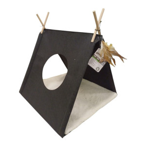Pawise kućica za mačke 45x45x38cm crna