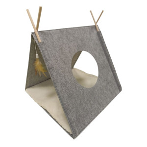Pawise kućica za mačke 45x45x38cm siva