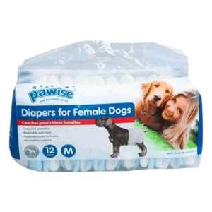 Pawise pelene za pse (za ženke) M / 32-48cm 12 kom
