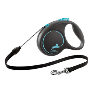 Flexi Black design povodac za pse 5m / M cord - plavi