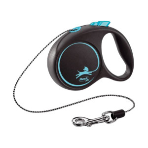 Flexi Black design povodac za pse 5m / S cord - plavi
