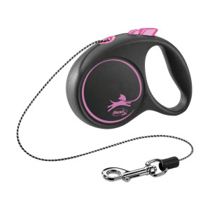 Flexi Black design povodac za male pse i mačke 3m / XS cord - rozi