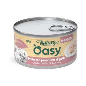 OASY Natury Cooking Broth Adult Chicken Ham - piletina i pileća šunka u temeljcu hrana za mačke 85g
