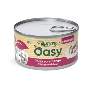 OASY Natury Cooking Broth Adult Chicken & Beef - piletina i govedina u temeljcu hrana za mačke 85g