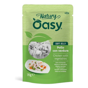 OASY Natury Soft Jelly Adult Chicken & Vege Pouch - piletina i povrće u želeu hrana za mačke 70g