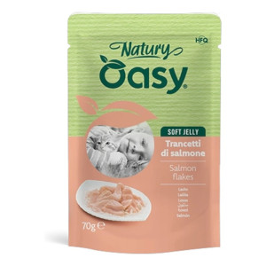 OASY Natury Soft Jelly Adult Salmon - losos u želeu hrana za mačke 70g