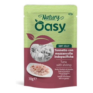 OASY Natury Soft Jelly Adult Tuna & Shrimp - riba i račići u želeu hrana za mačke 70g