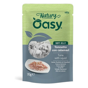 OASY Natury Soft Jelly Adult Tuna & Squid - riba i lignje u želeu hrana za mačke 70g