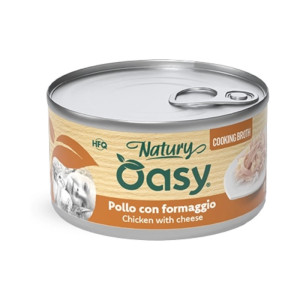 OASY Natury Cooking Broth Adult Chicken & Cheese - piletina i sir u temeljcu hrana za mačke 85g