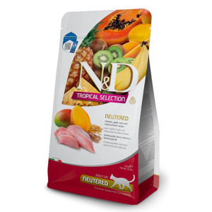 N&D Adult Neutered Tropical Chicken - piletina i tropsko voće suha hrana za sterilisane mačke 300g