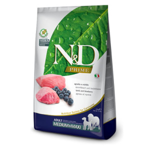 N&D Adult Medium & Maxi Prime - janjetina suha hrana za pse 2,5kg