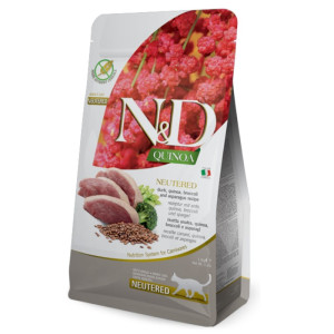 N&D Adult Neutered Quinoa - patka, kvinoja, brokula i šparoge suha hrana za sterilisane mačke 1,5kg