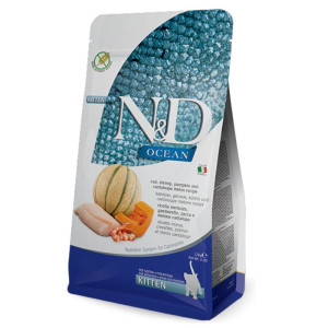N&D Kitten Ocean - bakalar, škampi i dinja suha hrana za mačiće 300g