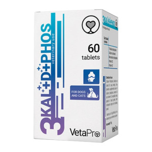VetaPro 3 Kal+D+Phos dodatak prehrani za pse i mačke sa kalcijumom i fosforom 60 tableta