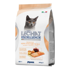 LeChat Excellence Adult Salmon Sensitive losos suha hrana za osjetljive mačke 400g